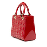 Medium Patent Cannage Lady Dior